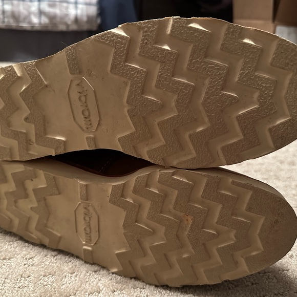 As new men’s Baldwin Chippewa moc toe tan leather wedge boots size 7.5 D - Picture 9 of 16